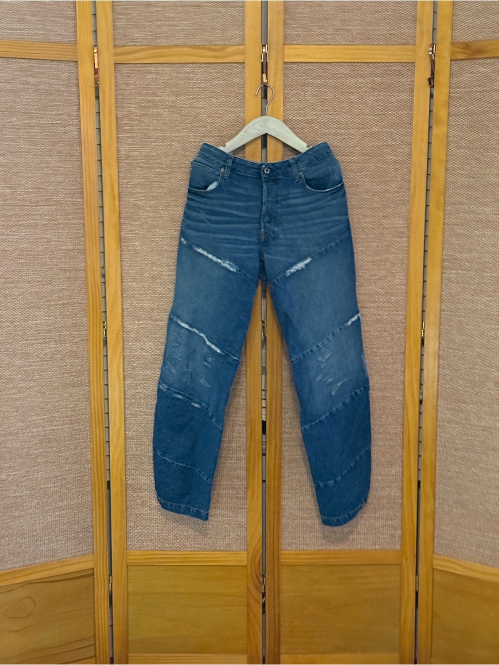 G-Star Raw Men's Distressed Blue Jeans